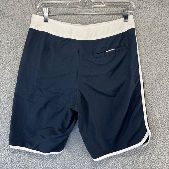 Hollister Board Shorts Mens Extra Small Blue White Swim Trunks Linerless Logo - Picture 5 of 9
